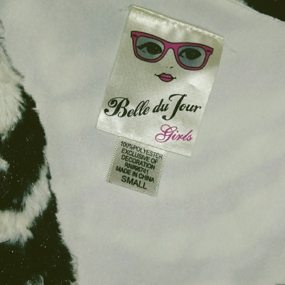 Girls fauk zebra "fur" vest - Picture 4 of 5